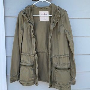 Hollister green army style jacket
